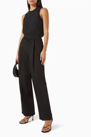 Fred Straight Pants in Viscose & Linen