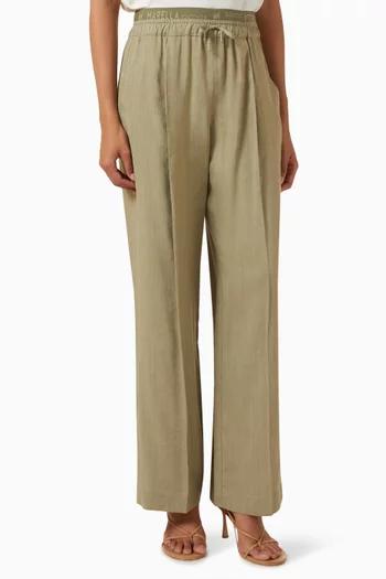 Fred Straight Pants in Viscose & Linen