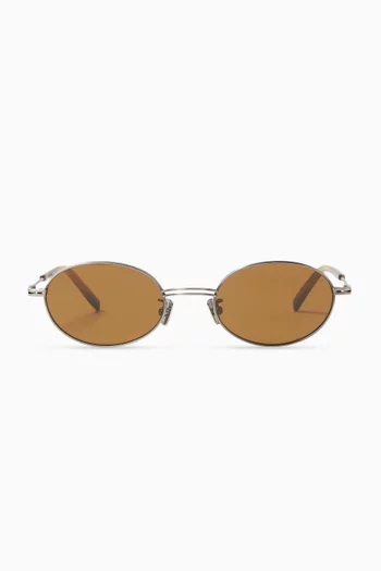 Oval Sunglasses in Recycled Steel