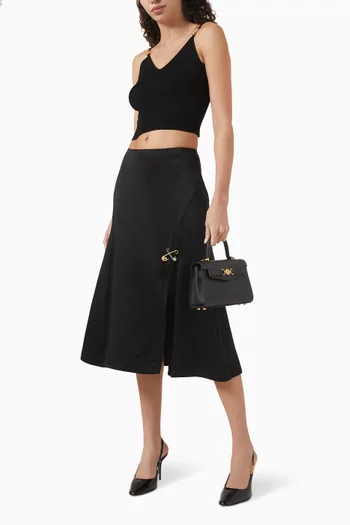 Safety Pin Crop Top in Knit
