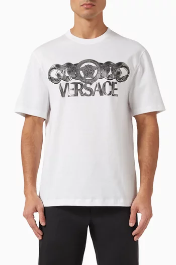 Medusa On Chain T-shirt in Cotton