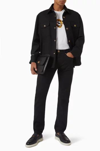 Maxi Chain Logo T-shirt in Cotton