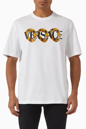 Maxi Chain Logo T-shirt in Cotton