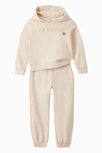 كنزة بغطاء رأس بتطريز شعار الماركة