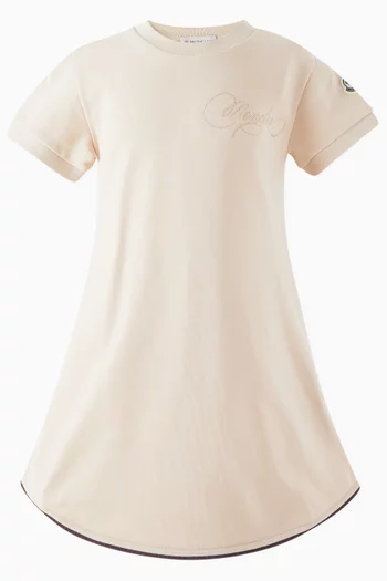 Logo Dress in Cotton
