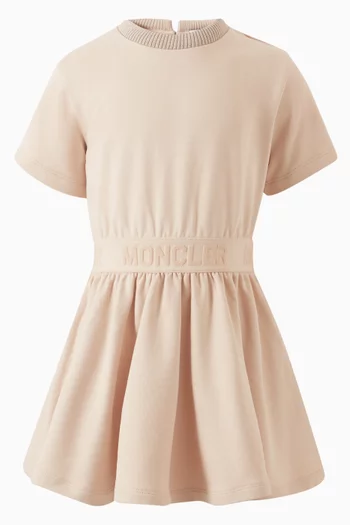 Logo Fit & Flare Dress in Cotton