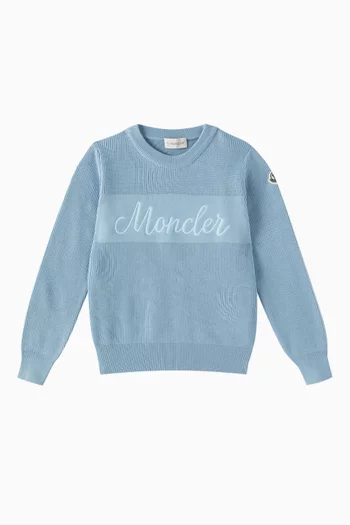Woven Logo Sweater