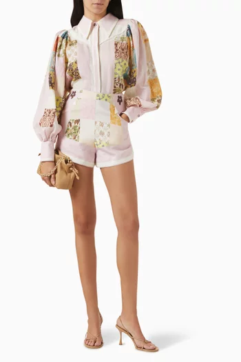 Tranquillo Western Dance Shorts in Linen