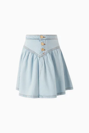 Betsy Flared Skirt in Lyocell-denim
