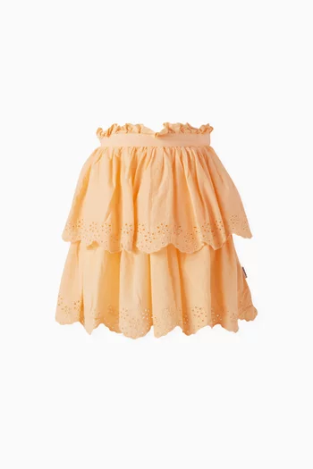 Brianna Broderie Anglaise Skirt in Organic Cotton-poplin