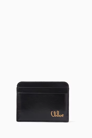 Iconic Card Holder in Shiny Calfskin Leather