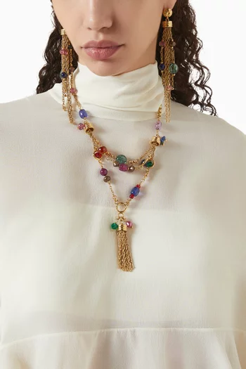 Pompom's Necklace in Gold-tone Brass