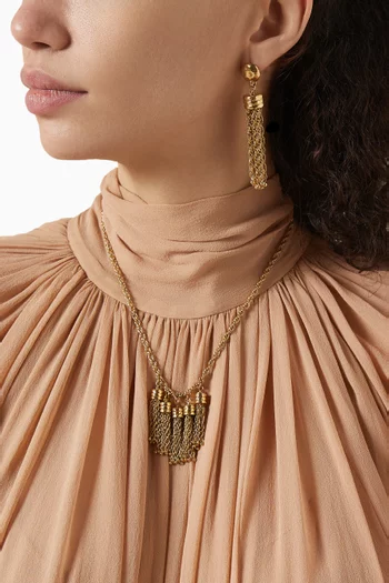 Pompom's Necklace in Gold-tone Brass