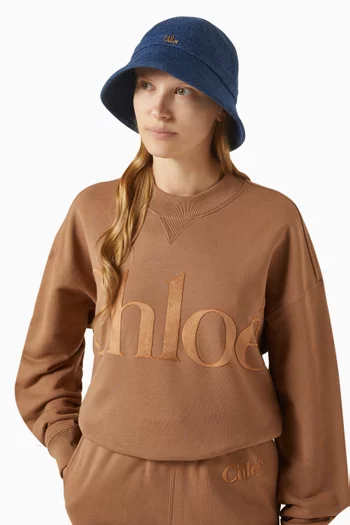 The Chloé Iconic Bucket Hat in Denim