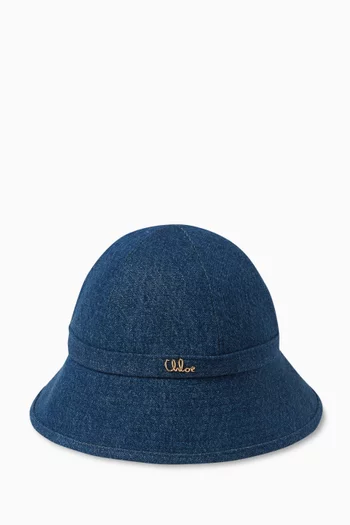 The Chloé Iconic Bucket Hat in Denim