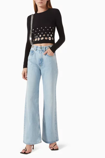 Embellished Flared Jeans