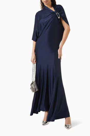 Asymmetric One-sleeve Dress in Jersey