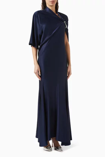 Asymmetric One-sleeve Dress in Jersey