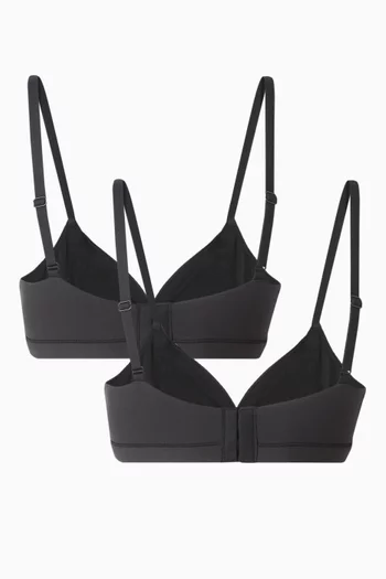 Fits Everybody Crossover Bralette, Set of 2
