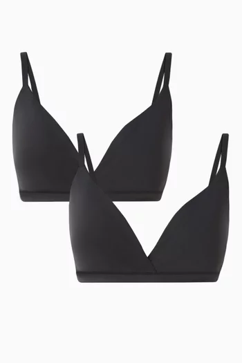 Fits Everybody Crossover Bralette, Set of 2