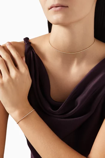 سوار تنس نحاس مطلي ذهب عيار 18