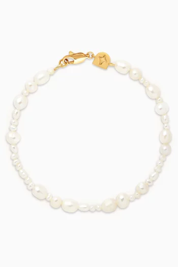 Serenity Pearl Bracelet in 18kt Gold-plated Sterling Silver