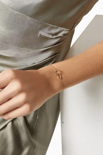 سوار اوربت مرصع بالكريستال فضة إسترلينية مطلية ذهب عيار 18