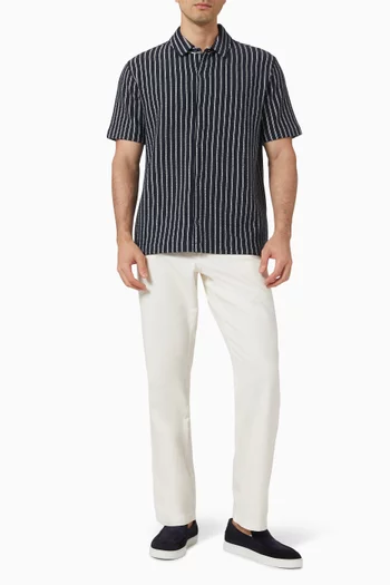 Striped Shirt in Cotton-blend Bouclé