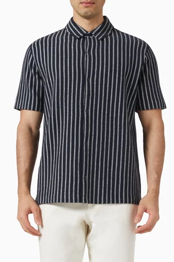 Striped Shirt in Cotton-blend Bouclé