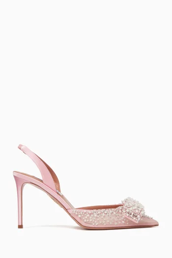 Melodie 85 Beaded Pumps in Mesh