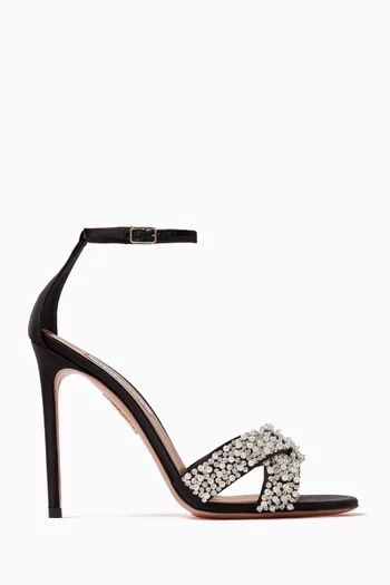 Melodie 105 Beaded Sandals in Satin