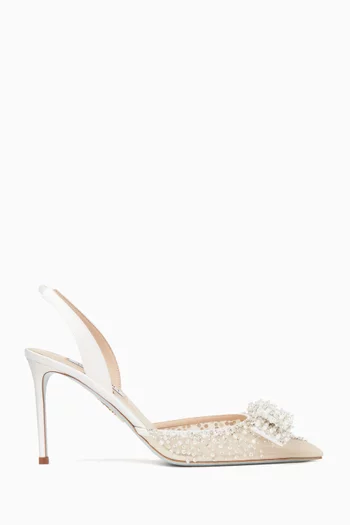 Melodie 85 Beaded Pumps in Mesh