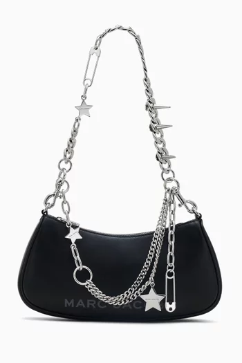 حقيبة كتف بحلي نجوم جلد