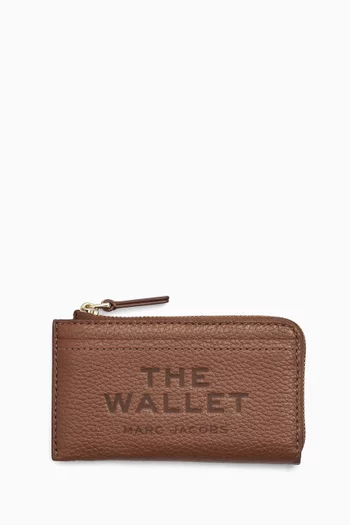The Top Zip Multi Wallet in Grained Leather