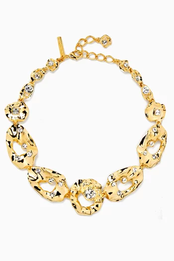 Textured Chain Necklace in Pewter