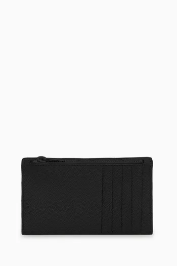 Cassandre Matelassé Fragments Flap Card Case in Grain De Poudre Embossed Leather