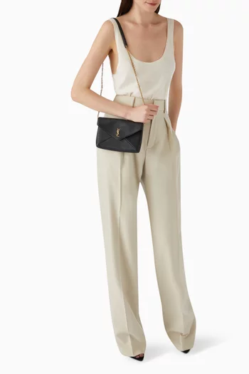 Cassandre Chain Pouch Bag in Lambskin Leather