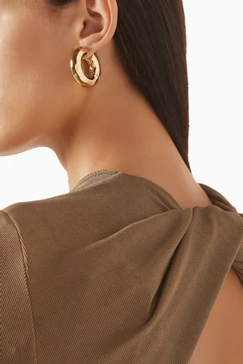 Tube Hoop Earrings in Metal