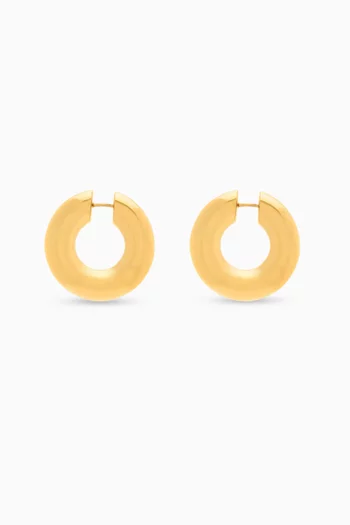 Tube Hoop Earrings in Metal