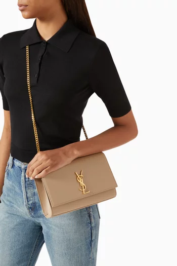 Medium Kate in Grain de Poudre Embossed Leather