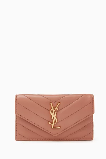 Cassandre Fragments Flap Card Case in Lambskin