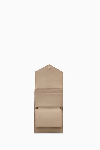 Cassandre Matelassé Multi-fold Wallet in Graine de Poudre Leather