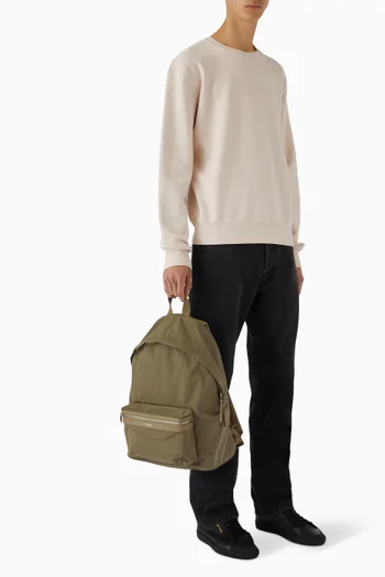 City Backpack in Nylon Ripstop & Leather