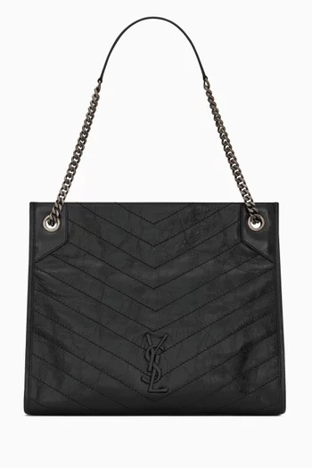 Niki Shopping Shoulder Bag in Vintage Leather