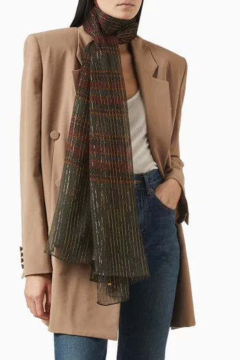 Scarf in Metallic Silk