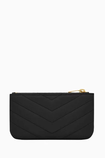 Cassandre Matelassé Keyring Pouch in Leather