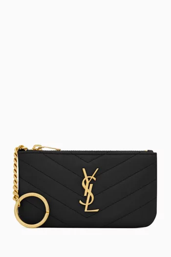 Cassandre Matelassé Keyring Pouch in Leather