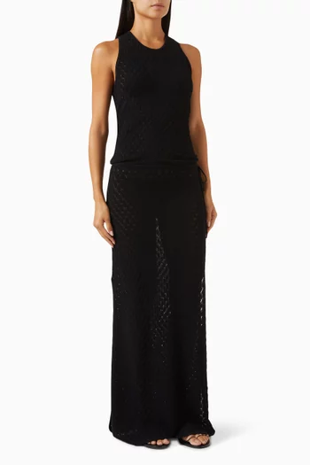 Mia Maxi Dress in Crochet-knit