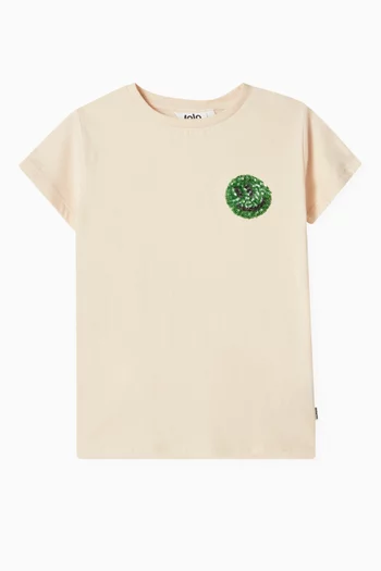 Ranva Sequin-embellished T-shirt in Organic Cotton