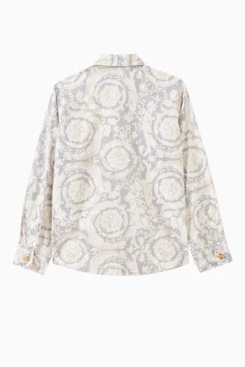 Barocco Print Shirt in Poplin